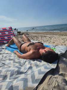 Żona na plaży