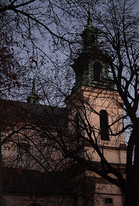 Kościół św.Anny w Krakowie, widok z plant