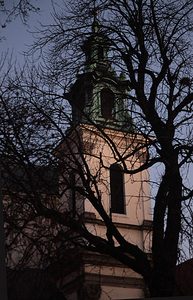 Kościół św.Anny w Krakowie, widok z plant