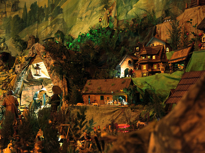 Szopka w krakowskim kościele Bernardynów i inne ujęcia wnętrz świątyni. 4