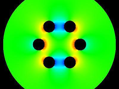 Sekstupol elektrostatyczny 2D 15