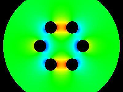 Sekstupol elektrostatyczny 2D 16