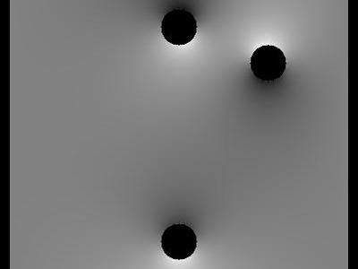 Pole elektrostatyczne 2D trzech walców w uziemionej obudowie 19