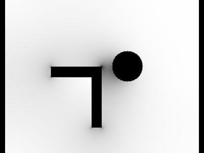 Pole elektrostatyczne - walec i kształt typu "L" w uziemionej obudowie. 2