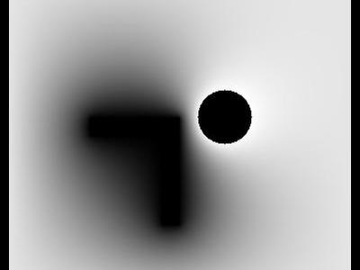 Pole elektrostatyczne - walec i kształt typu "L" w uziemionej obudowie. 26