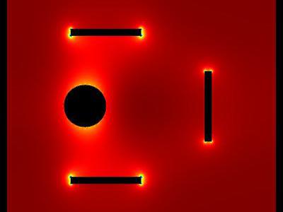 Pole elektrostatyczne dziwnego układu płytek 12