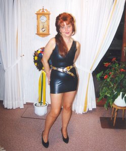 Latexkleid schwarz und sexy